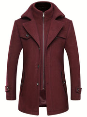 Men's Winter Thick Warm Zip Long Jacket