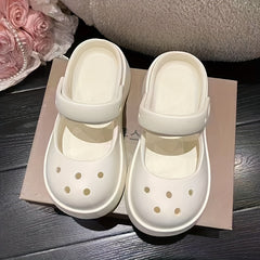 Women's Platform Clogs Hollow Out Slide Shoes