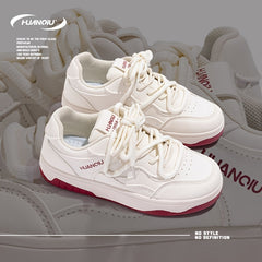 Women's Lace-up Low Skate Shoes Platform Sneakers