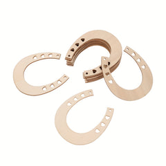 12pcs Wooden Horseshoe Rustic Cutout Pieces Decorations Cowboy DIY Crafts
