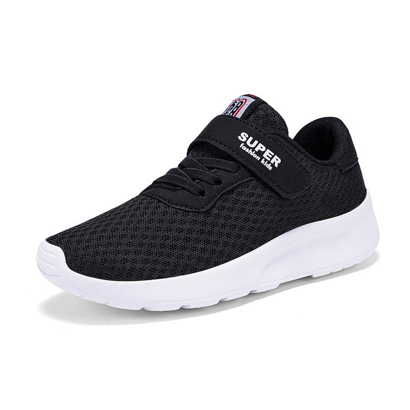 Girls' Hook And Loop Fastener Running Shoes