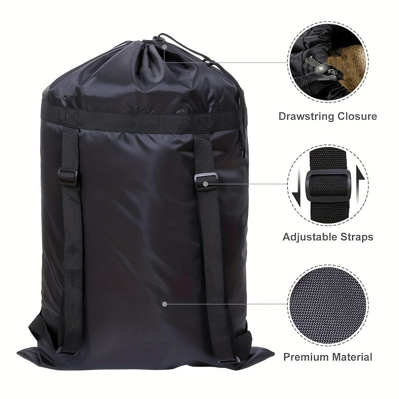 Waterproof Polyester Backpack Laundry Bag for Camping and Travel