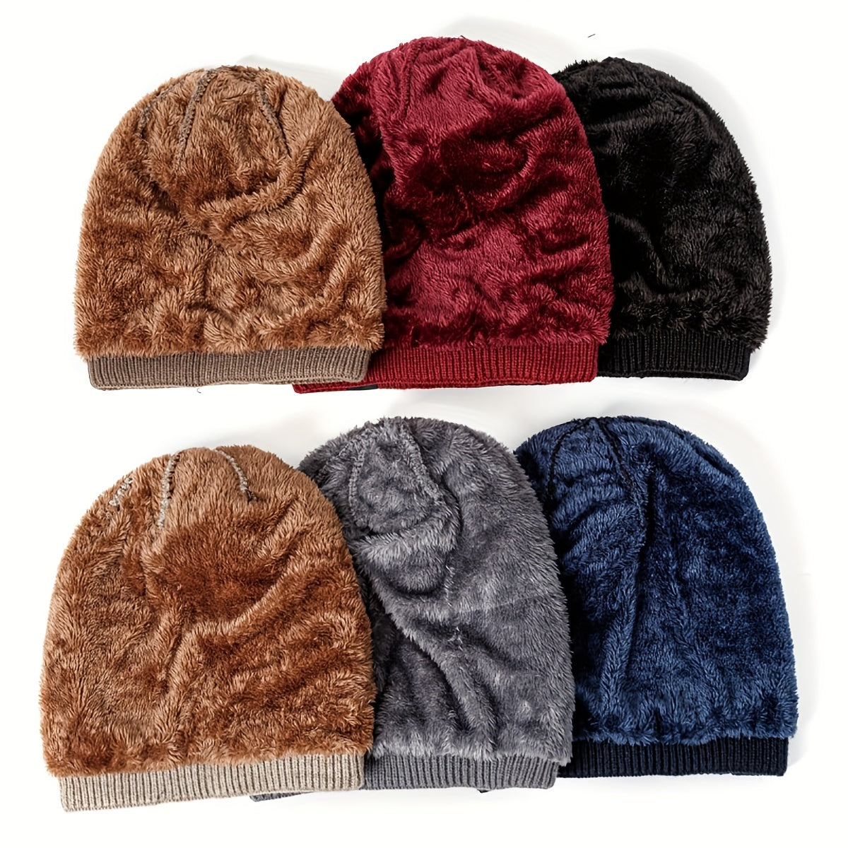 Winter Men's Fleece Beanie Warm Knitted Hat