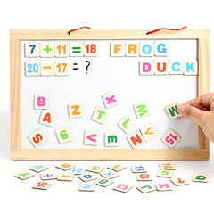 Kids Magnetic Drawing Board Bear Dress Up Puzzles Educational Number Magnets