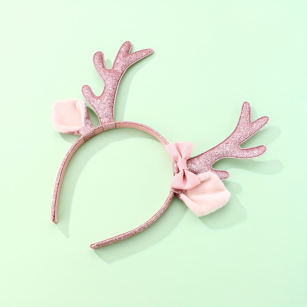 Deer Horn Bow Headwear Girl Headband Christmas Halloween Gift