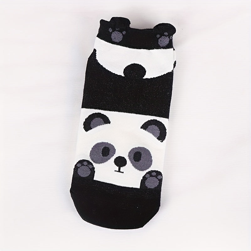 5 Pairs Cartoon Animal Ankle Socks Women's Stocking