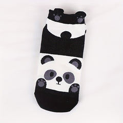 5 Pairs Cartoon Animal Ankle Socks Women's Stocking
