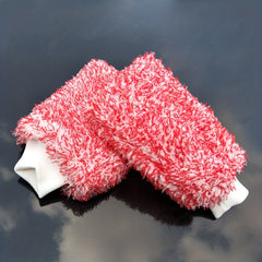 2pcs Microfiber Car Wash Gloves Cleaning Brush Detail Never Mess