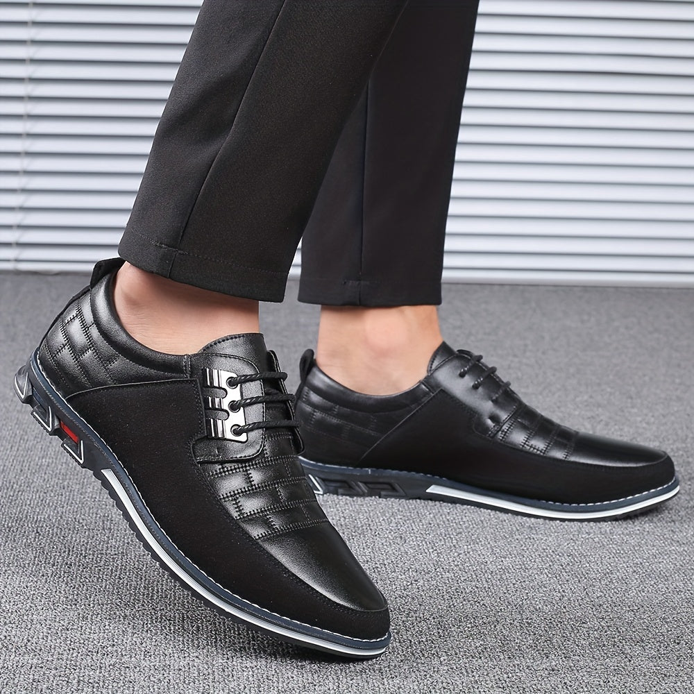 Men's Round Toe Lace Up Dress Shoes Non Slip Formal Shoes