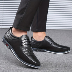 Men's Round Toe Lace Up Dress Shoes Non Slip Formal Shoes