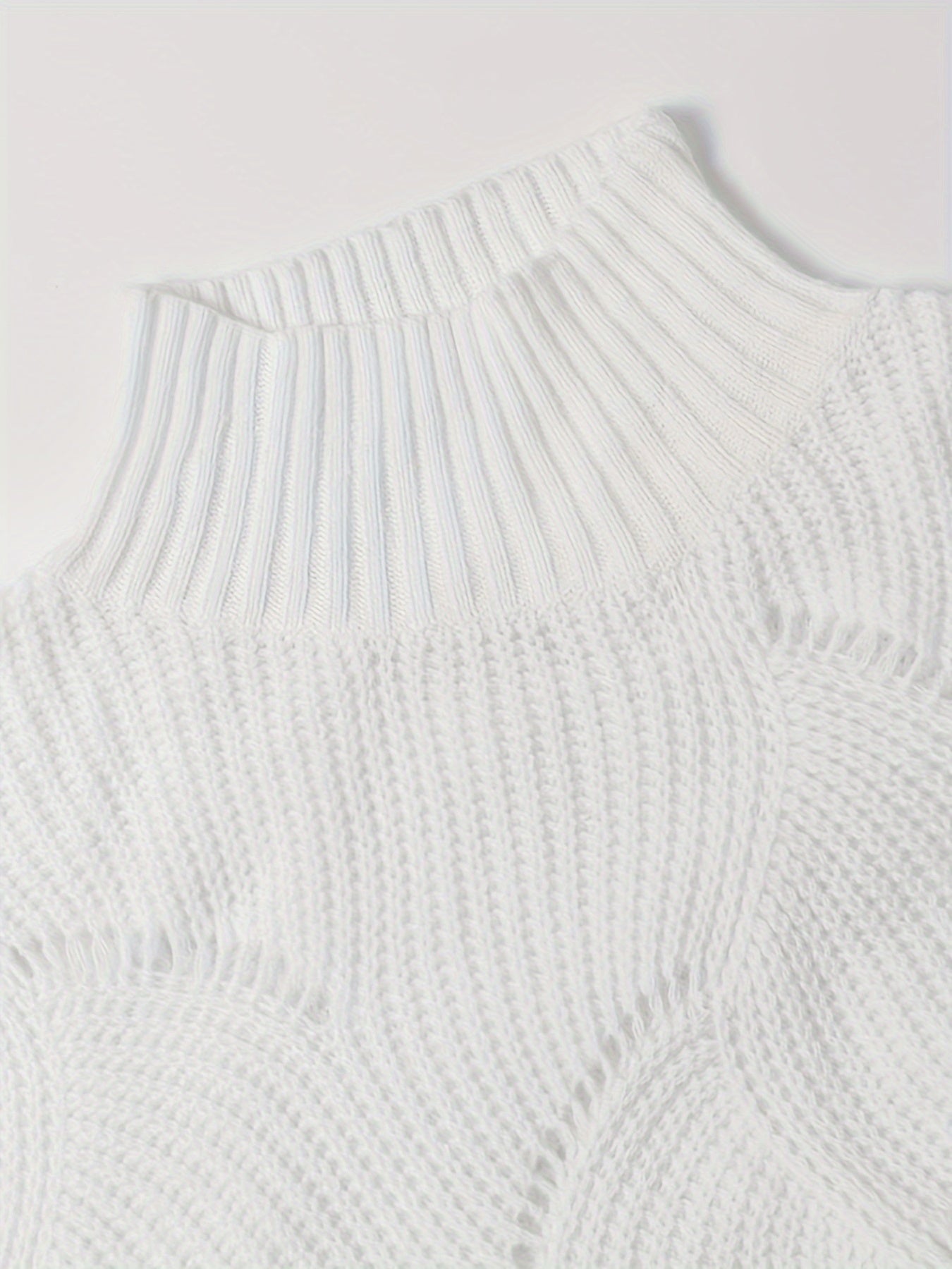 Solid Turtleneck Sweater Dress