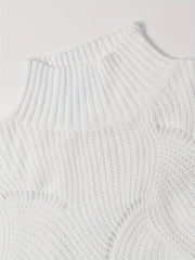 Solid Turtleneck Sweater Dress