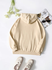 Butterfly & Flower Print Hoodie Casual Sweatshirt