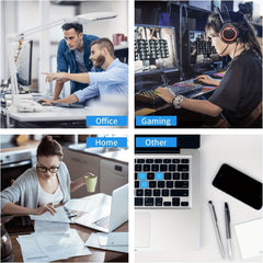Textured Mouse Mat Non Slip Rubber Base Mousepad 24x13x0.7cm