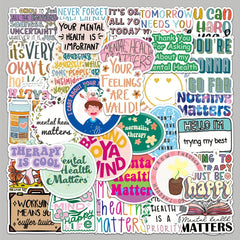 50pcs Mental Health Graffiti Stickers DIY Creative Toys