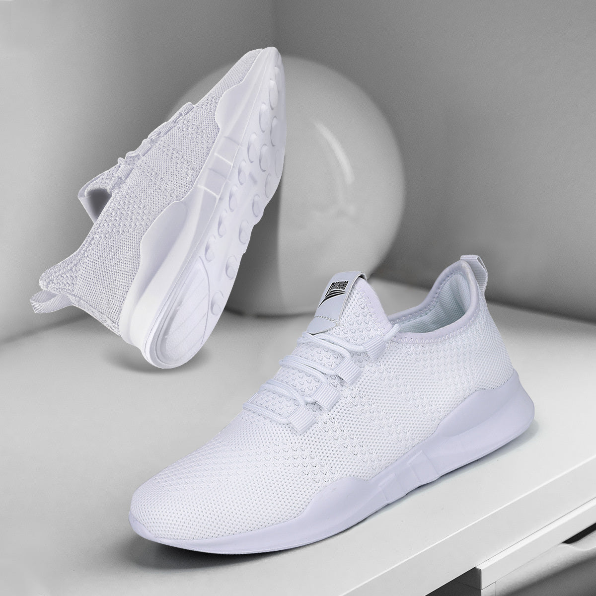 Men's Breathable Lace Up Casual Shoes Anti odor Running Sneakers
