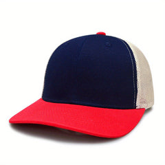 Wide Brim Baseball Cap Block Sunscreen Trucker Hat Mesh Breathable Snapback