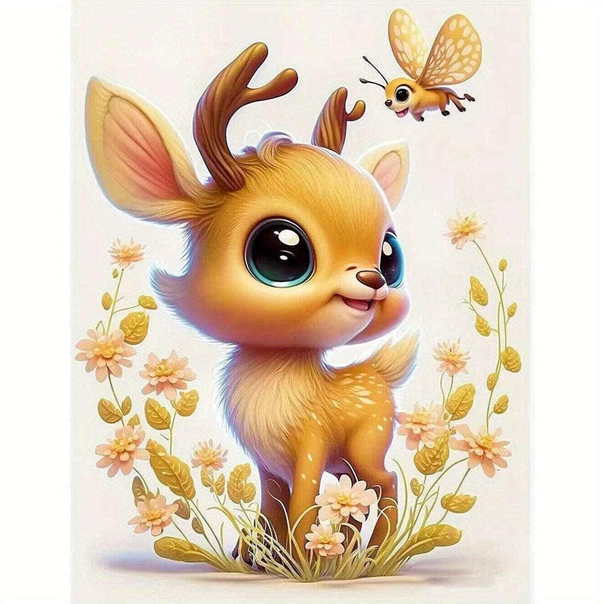 Rhinestone Painting Embroidery Cartoon Animal Deer 5D DIY Picture