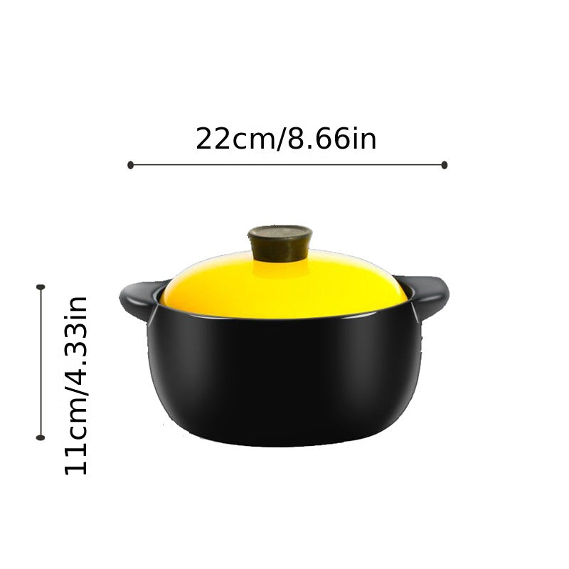 Ceramic Casserole Pot Heat Resistant Cooker Stew Cooking Pot