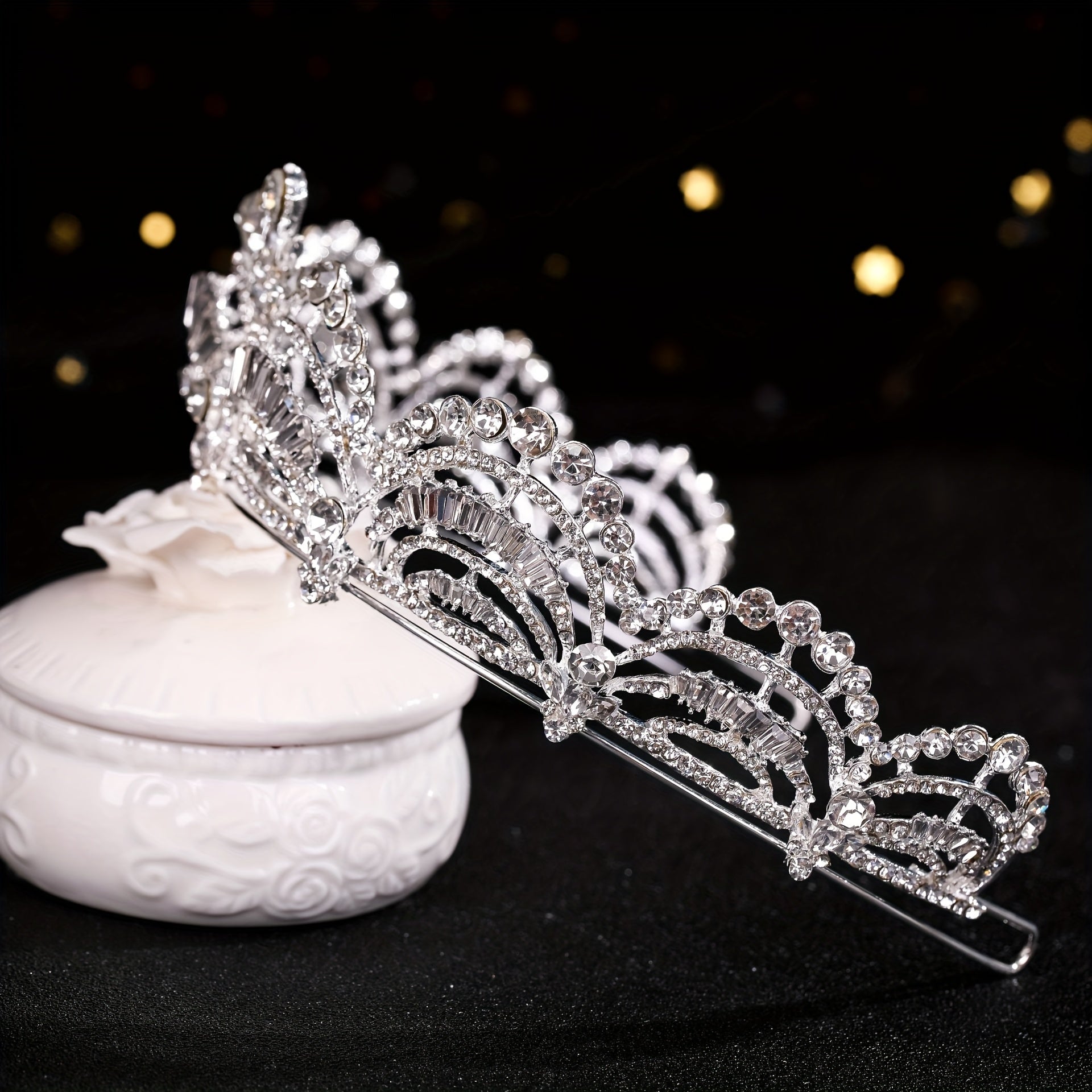 Bridal Rhinestone Tiara Crown Crystal Hairpiece