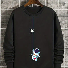 Rich Bear And Astronaut Print Boys Sweatshirt