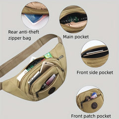 Canvas Chest Bag Messenger Bag For Outdoor Camping