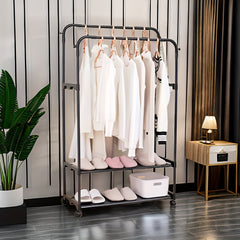 Thickened Drying Rack Shoe Cap Storage Coat Rack With Wheels
