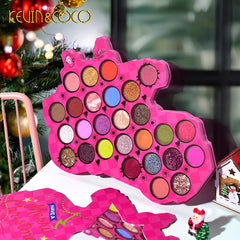 27 Colors Eyeshadow Palette Punky Smokey Style Matte Pearly Sequins Finish