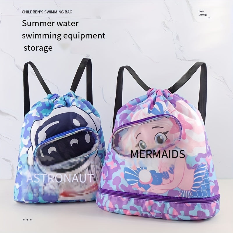 Kids Waterproof Beach Backpack with Wet and Dry Separation