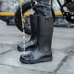 Men's High Top Rain Boots Waterproof Galoshes for Outdoor Walking