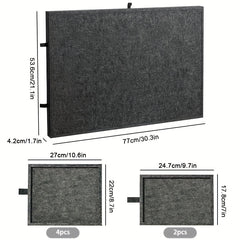 Portable Tilting Puzzle Board with Stand Cover 6 Drawers Lightweight Felt