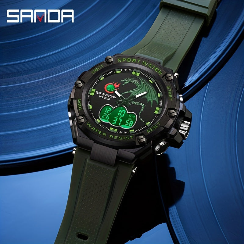 SANDA Waterproof Men's Night Glow Diving Watch