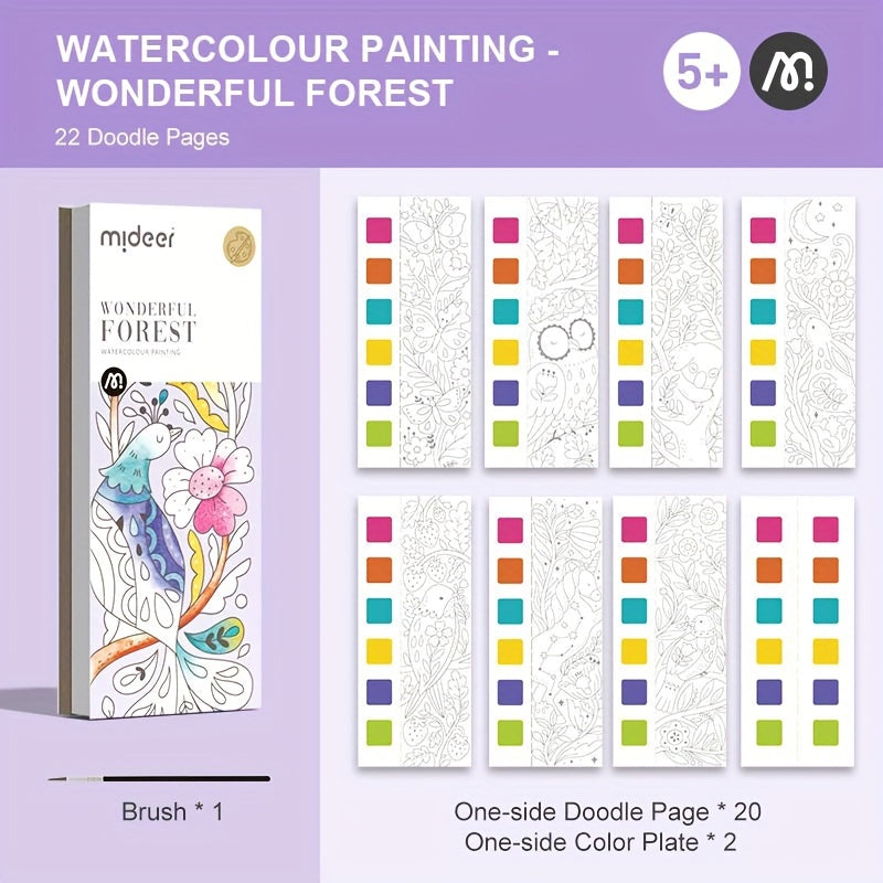 Children's Watercolor Painting Coloring Book