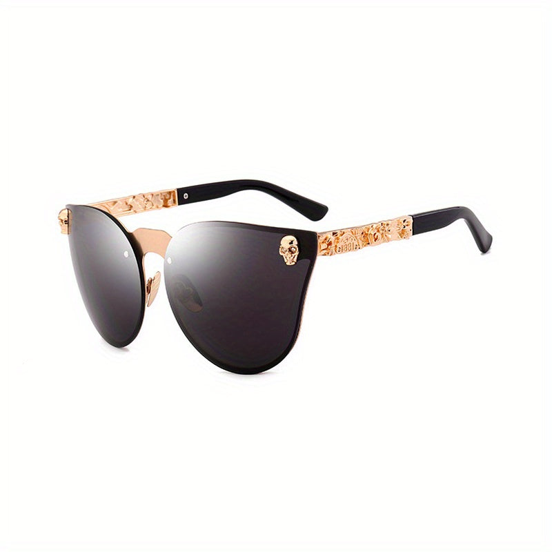 Men's Gothic Style Mirror Sunglasses Hipster Frameless Cat Eye Sun Glasses