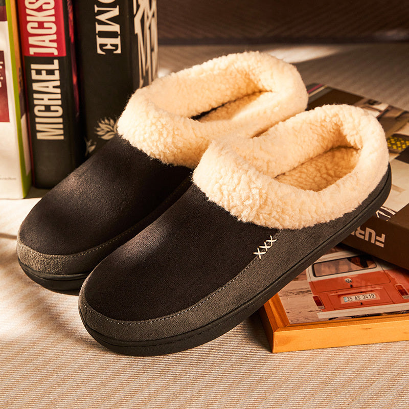 Men's Cozy Fleece Slides Plush Slippers