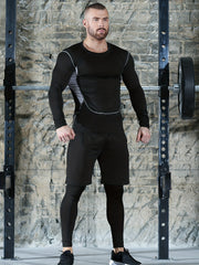 Men's Compression Suit Long Pants Long Sleeve Shirt Sports Shorts