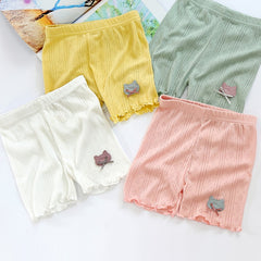 4pcs Girls Safety Skirt Under Shorts Breathable Thin Summer Shorts Set
