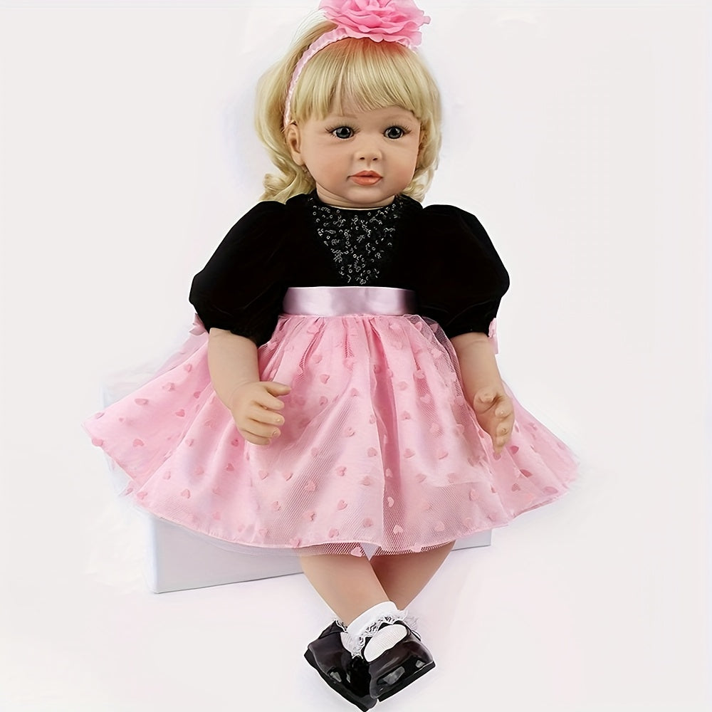 22 Inch Reborn Doll Soft Vinyl Silicone Lifelike Reborn Baby Toddler Toy