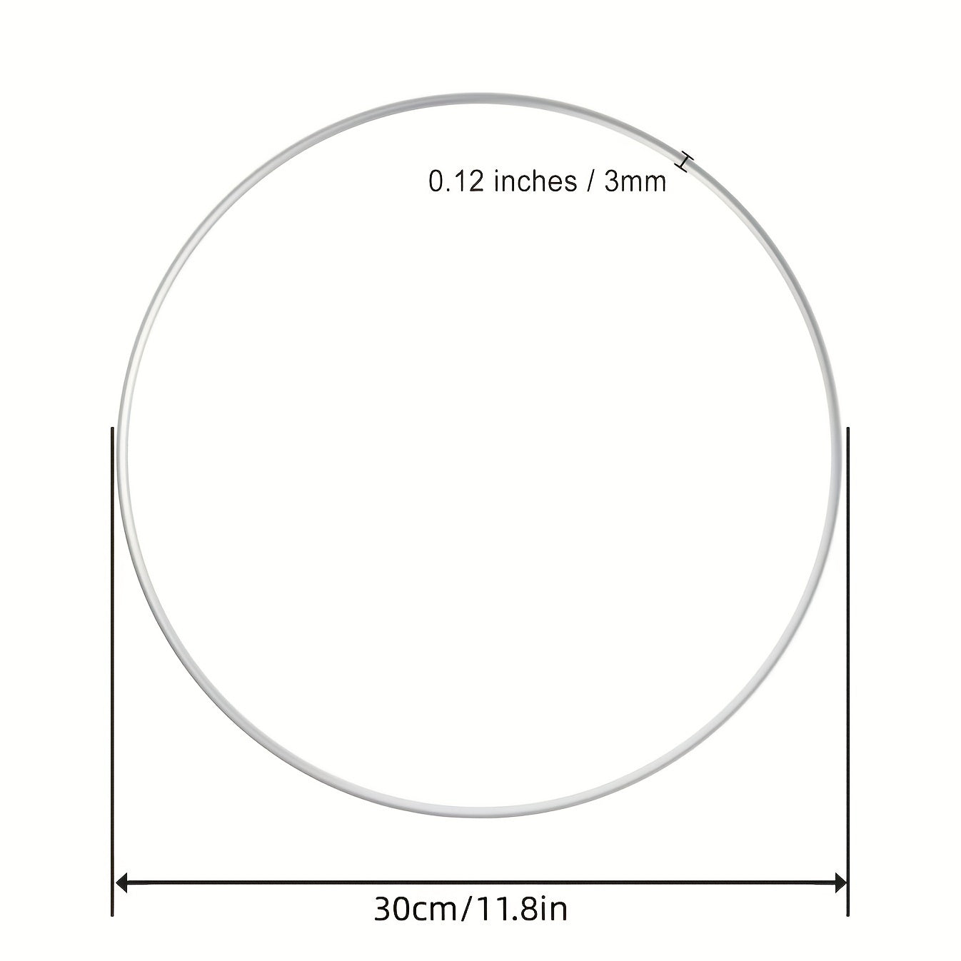 Metal Hoop Steel Flower Craft Ring Wedding Wreath Decor Dream Net