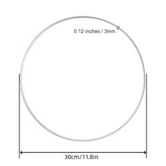 Metal Hoop Steel Flower Craft Ring Wedding Wreath Decor Dream Net