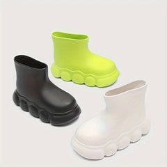 Women's Lightweight Short Rain Boots Casual Wear-resistant Rubber Shoes