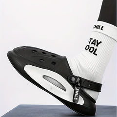 Men's Chunky Clogs Closed Toe Platform Sandals Soft Sole Walking Shoes
