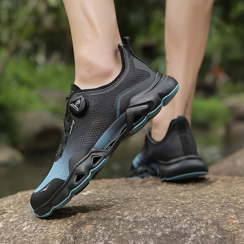 Men's Rotary Buckle Water Shoes Quick Dry Non Slip Beach Aqua Shoes
