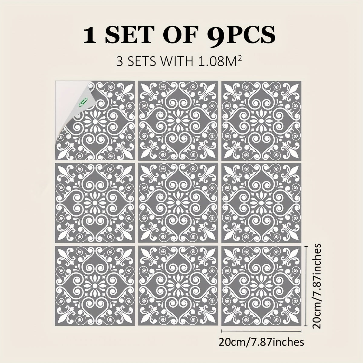 Bohemian Pattern Printed Floor Stickers Waterproof Non slip Wear resistant