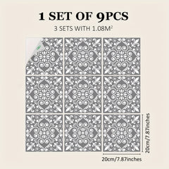 Bohemian Pattern Printed Floor Stickers Waterproof Non slip Wear resistant