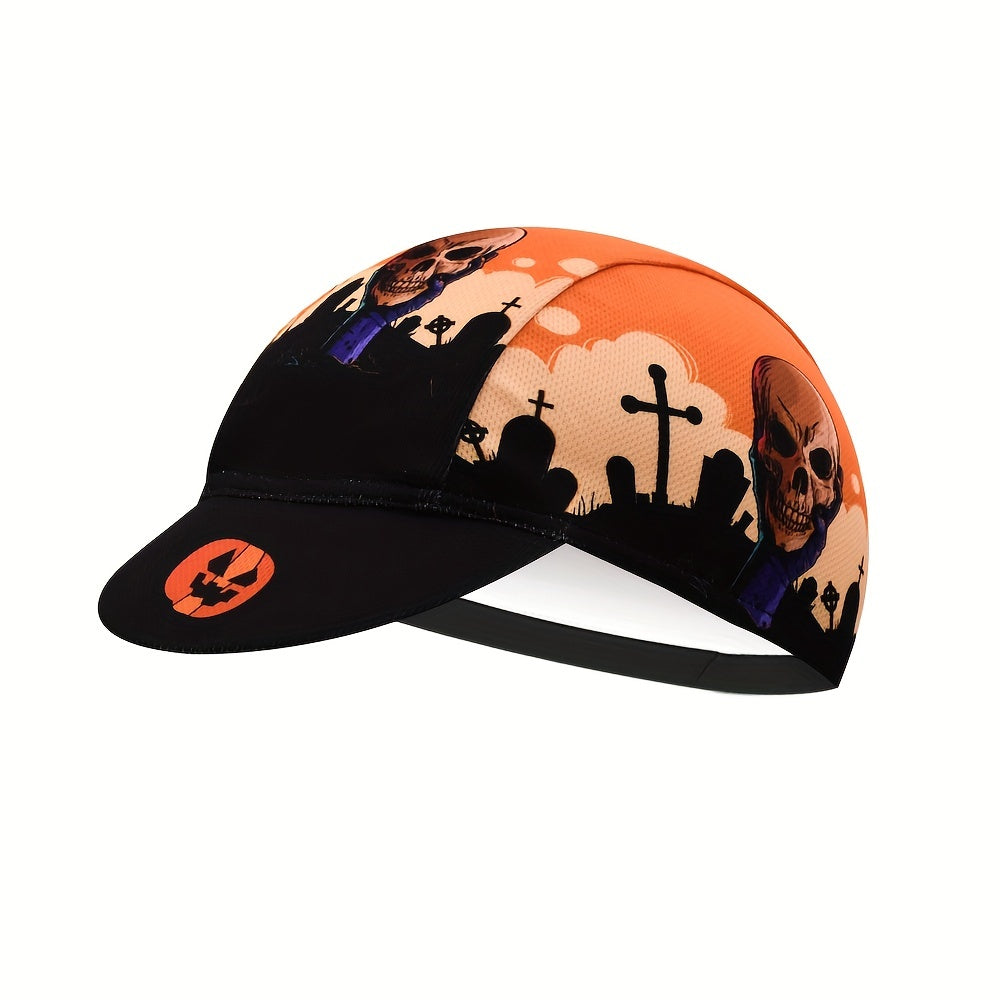 Skull Cap Cycling Cap Under Helmet Sun Hat Brim Cap Soft Breathable
