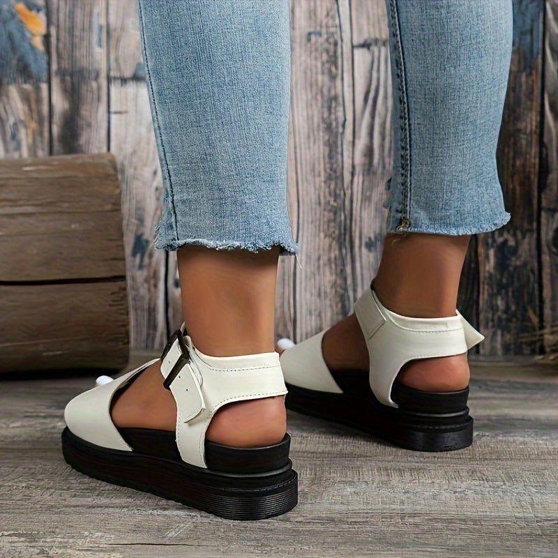 Women's Open Toe Beach Sandals Anti Slip Thick Bottom Outdoor Shoes