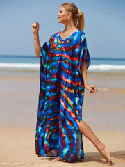 Tie Dye Bat Sleeve Cover Up Dress