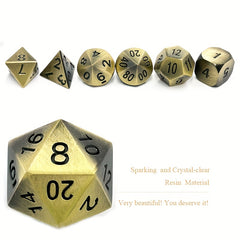 7pcs Metal Dice Board Game Set