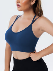 Women's Spaghetti Straps High Impact Yoga Workout Top